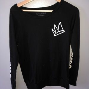 Black riverdale long-sleeve top